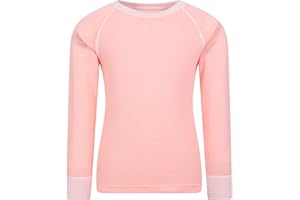 Mountain Warehouse Merino II Kids Round Neck Baselayer Top Light Pink Kids 3-4 Yrs (98-104 cm)