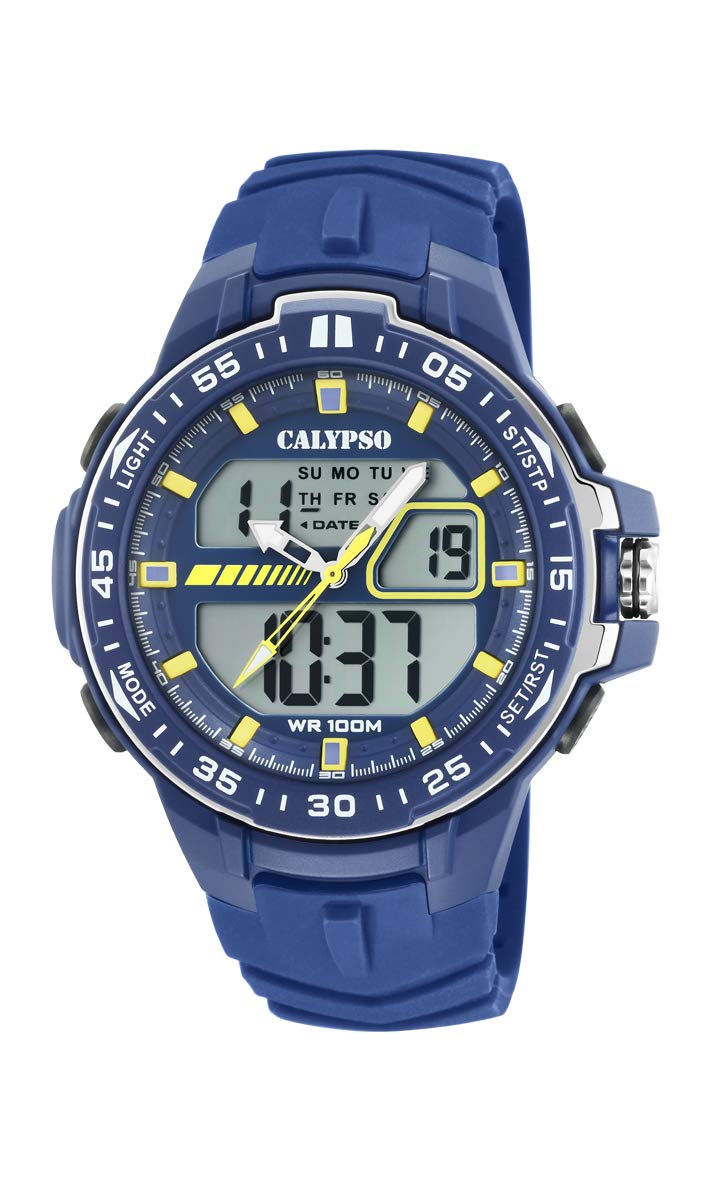CALYPSO Watches Mens Quartz Watch, Analogue-Digital Display and Plastic Strap K5766/1