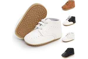 Miamooi Infant Baby Boys Girls Loafers Classic PU Leather Wedding Dress Shoes Toddler Brogue Formal Flat Lazy Crib Oxford First Walking Christening Shoe