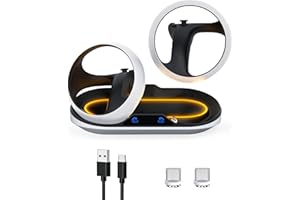 Charging Station for PlayStation VR2 Sense Controller,PSVR2 Charger with LED Indicator,PS VR2 Charging Dock with 2 Magnetic T