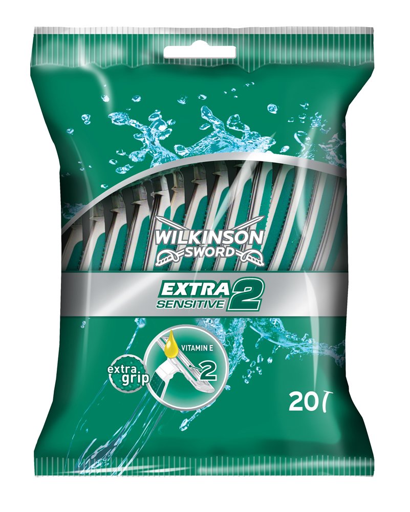 2x Wilkinson Sword 70007750 Mens EII Sensitive Disposable Razor 20s