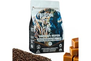 Canadian Heritage Roasting Co. Bison Medium Roast Whole Bean Coffee 340g | Rich Toffee, Milk Chocolate & Caramel Flavours | I