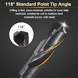 HARFINGTON 18mm Drill Bit 1/2" Reduced Shank 3-Flat