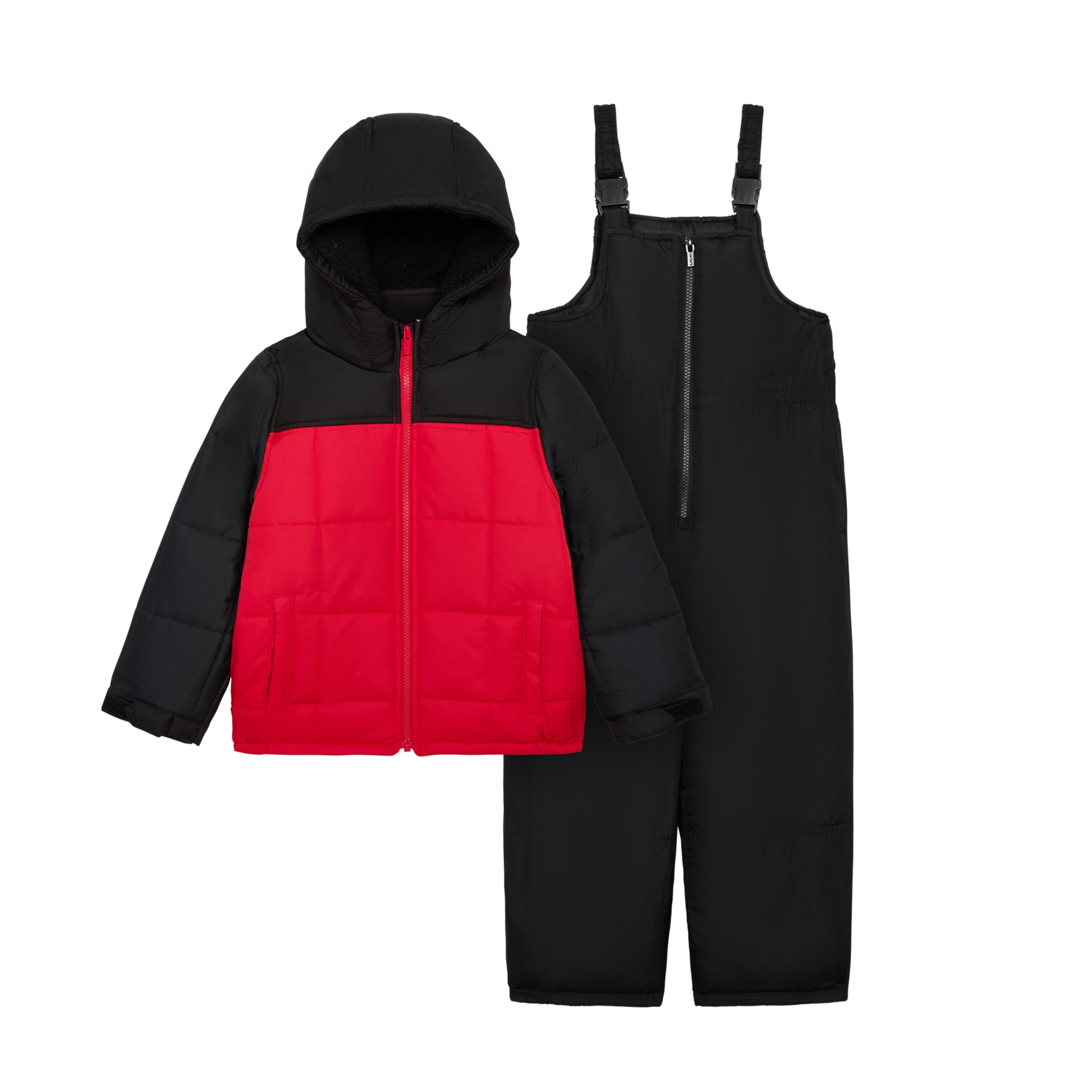 Carter's Baby Boys Heavyweight 2-Piece Skisuit Snowsuit, Red/Black, 12Months Image