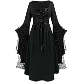 2025 Halloween Costumes Woman Vintage Gothic Dress Renaissance Fairy Costume Plus Size Medieval Witch Dresses