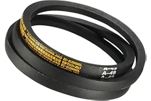 Kozelo A-49 Drive V-Belt - [49-inch Inside Circumference] A-Section Rubber Drive Belt Wrapped for Transmission Use
