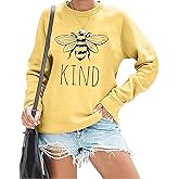 KIMSOONG Bee Kind T Shirt Be kind Sweatshirt Women Funny Inspirational Lightweight Blouse