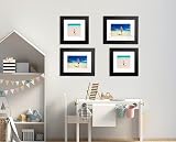 YiPinYin 6x8 Inch Photo Frame Set of 3 with Mounts Wood Grain Perspex 4x6 view 4