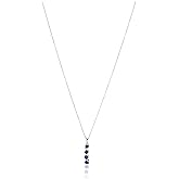 Amazon Essentials Womens Sterling Silver Created Gemstones Four Stone Pendant Necklace