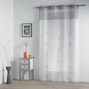 L3 C Libellule Brodée à œillets Unique Rideau En Voile