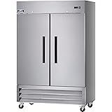 Arctic Air AF49 54" Two Section Two Door Reach-in Commercial Freezer, 49 Cubic Feet, Stainlesss Steel, 115v
