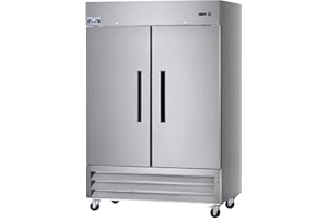 Arctic Air AF49 54" Two Section Two Door Reach-in Commercial Freezer, 49 Cubic Feet, Stainlesss Steel, 115v