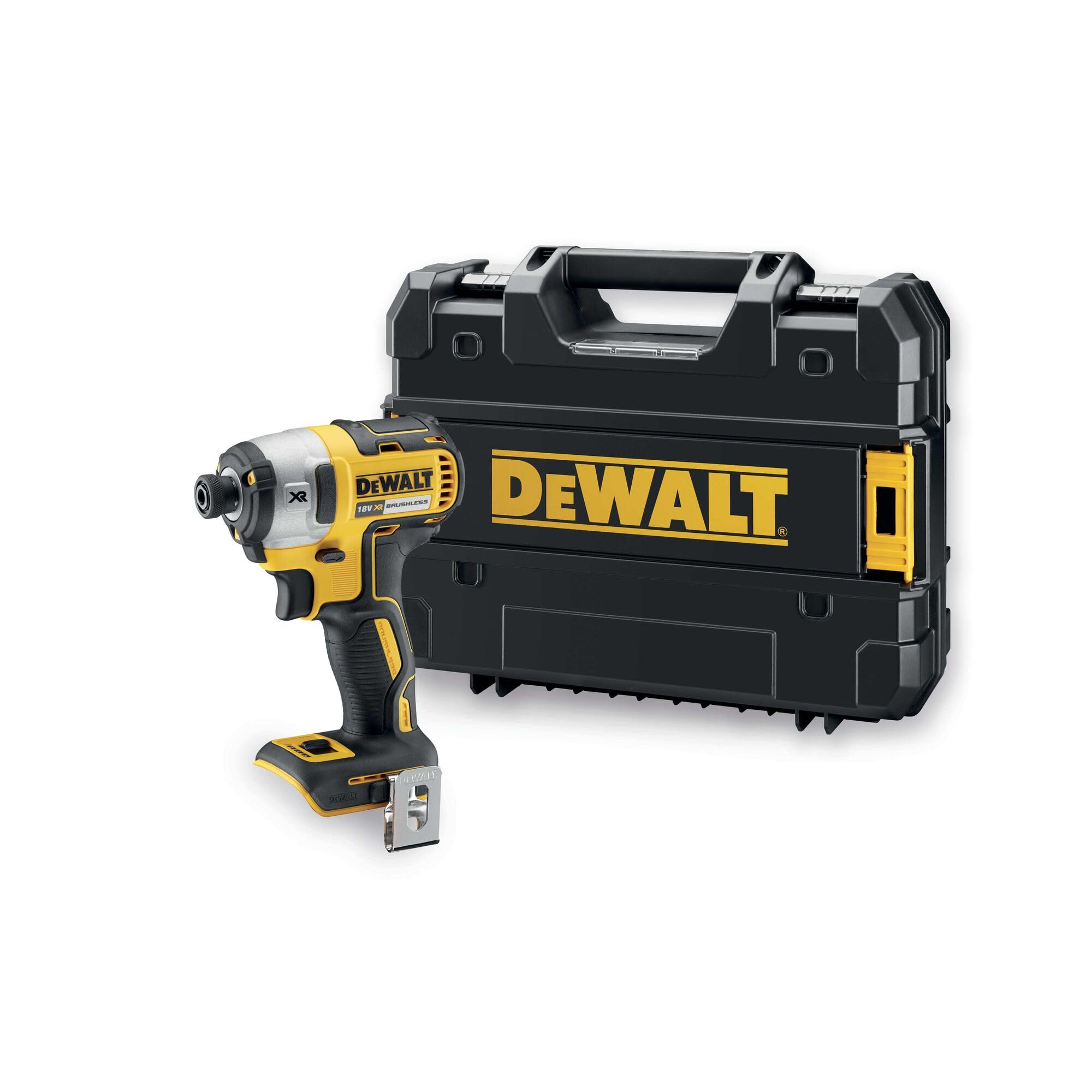 Dewalt - Visseuse à Chocs Brushless Xr 18V - Dcf887Nt-Xj - Visseuse Électrique Sans Fil avec Coffret Tstak et Éclairage Led - 3 Vitesses (0-1000/2800/3250Tr/Min) - Mandrin Hexagonal ¼” - 400W [Classe Énergétique A]