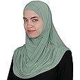 Firdevs Islamic Practical Two-piece Amira Hijab Turkish Scarf Muslim Easy Instant Ready-to-Wear Headscarf