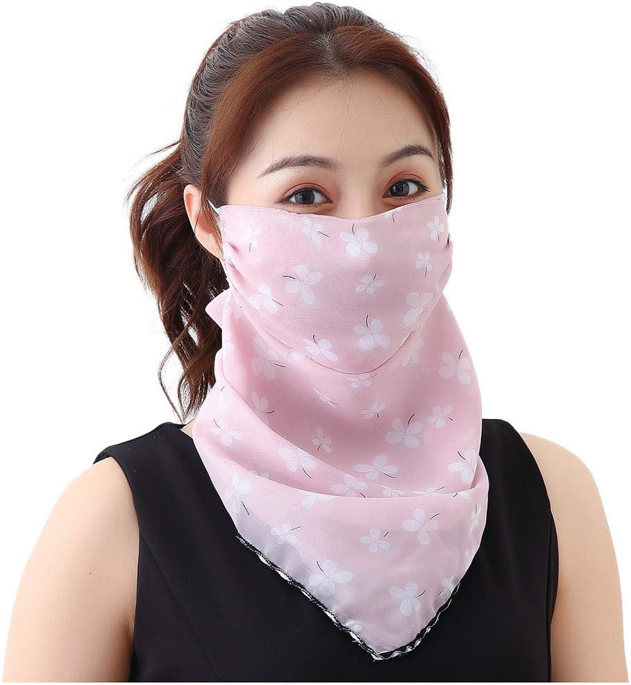 UPF Sun Protective Scarf - Women's UV Layered - Dustproof Wind-Resistant Face Cover Beach Matching Choice by Sandistore