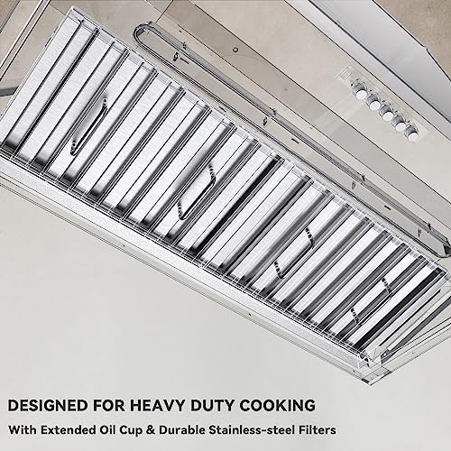 Hermitlux 30 Inch Insert Range Hood With 3 Speed Exhaust Fan, Stainless