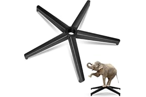 OMYOFFICE Office Chair Replacement Parts-28'' Heavy Duty Base Replacement(2200Lbs) - Desk Chair Reinforced Metal Leg,Universal Caster and Gas Cylinder Size