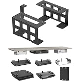 NOTMBESTM Universal Under Desk Mount Holder for Game Console, Black | Fit for Media Players, Audio Interface, Mini Pc, UPS System, Projector Ceiling Mount ,Fit for 0.6" to 3.5" Thick Devices