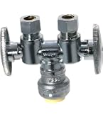 Pack De 10 Vannes D'arrêt D'angle EFIELD - Laiton - 1/4" 3/8" OD Compression Vers 1/2" Pex