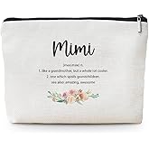 MOTERMATE Mimi Gifts Makeup Bag, Mimi Gifts for Christmas from Grandkids Cosmetic Bag for Women, Best Grandma Gift from Granddaughter Grandson Toiletry Bags Zipper Makeup Pouch