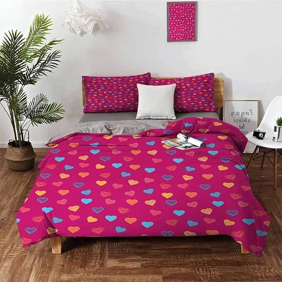 Magenta Bedding 3Piece Full Bed Sheets Set Microfiber