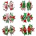 Mookiraer® Christmas Cute Baby's and Girl's Grosgrain Hair Bows Hair Clips Barrettes 6 Pack (SD567)