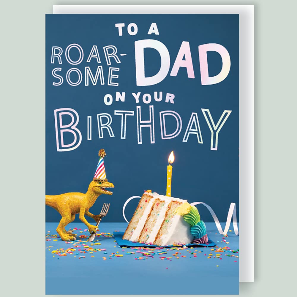 Personalised Roar-Some Dad Musical Birthday Card Singing "Happy Birthday" HBMIP011
