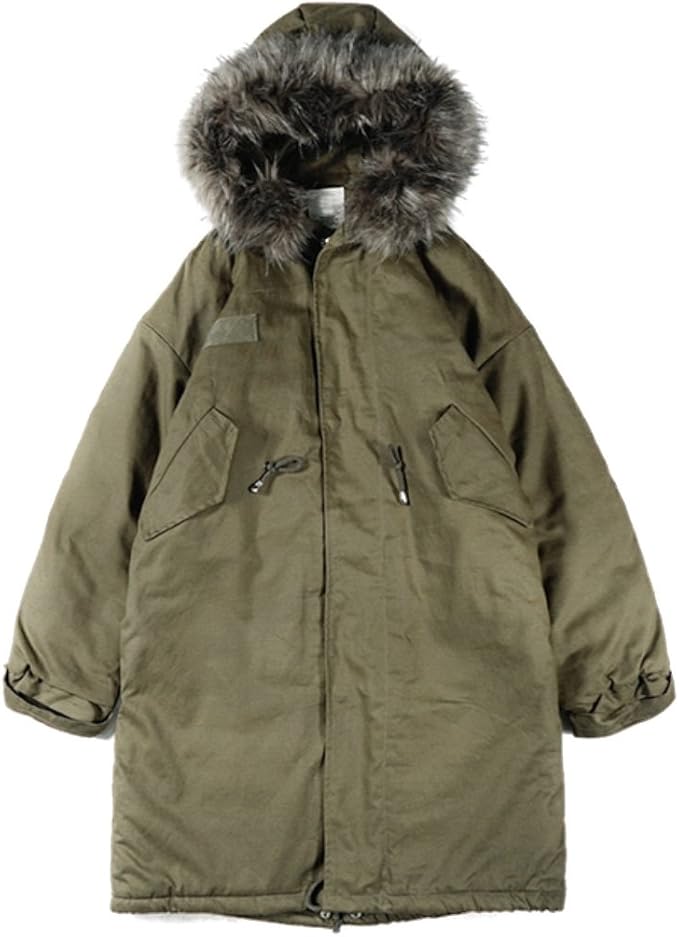 Amazon バリオスウェイズ Variousways メンズファッション モッズコート 中綿コート モッズコート メンズ ファー付 コート ロング 着こなし カジュアル カーキグリーン L ブラック コート ジャケット 通販