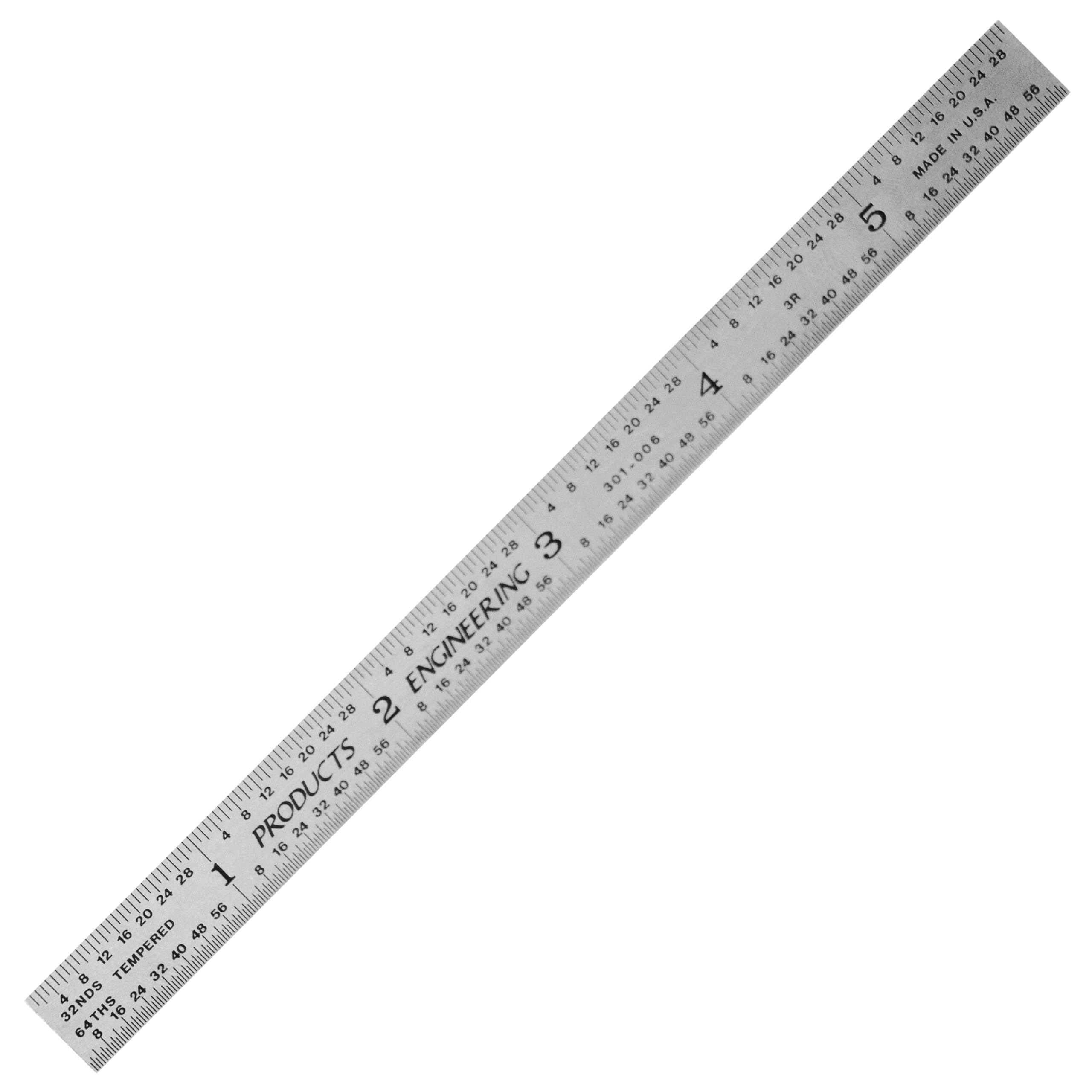 Photo 1 of PEC Tools Flexible 6" Steel Ruler, 1/50" Thick X 1/2" Wide, Machinist Metal Ruler Scale with Markings 1/10", 1/50", 1/32", 1/64", Tempered Steel, Made in USA