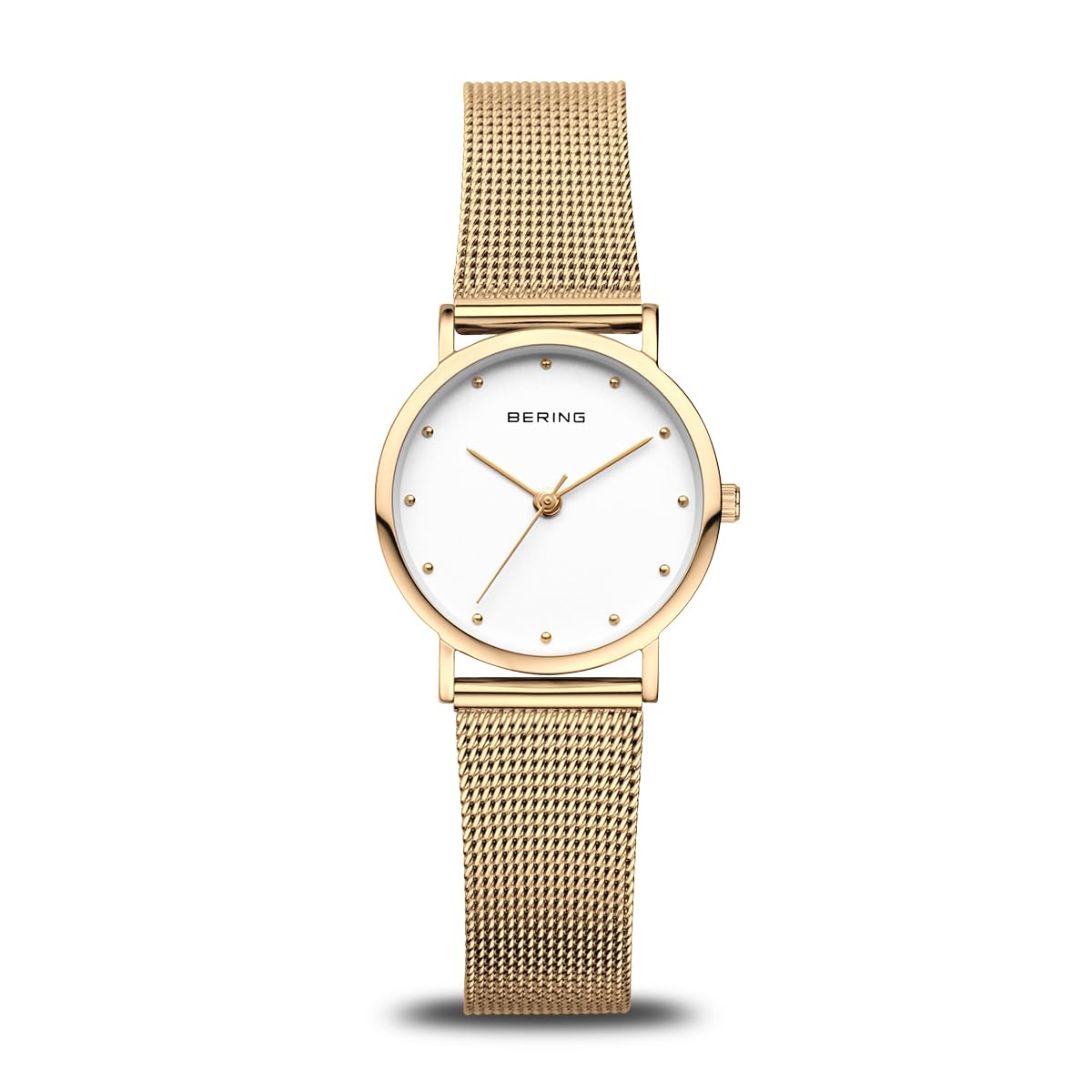 BERING Women Analog Quartz Classic Collection Watch with stainless steel Strap and Sapphire Crystal 13426-334, Gold, 26