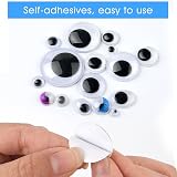 FEPITO 1150 Self-Adhesive Googly Wiggle Eyes 5mm-25mm Assorted Sizes view 3
