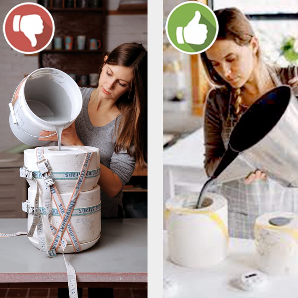 Plaster Mold Rubber Band for Potters Ceramic, Home Crafters - Heavy Duty Fasteners, 10 Pcs (3.9