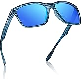 CARFIA Casual Polarized Mens Sunglasses UV400 Protection, Lightweight Unbreakable TR90 Sports Cycling Fishing Glasses CA0951