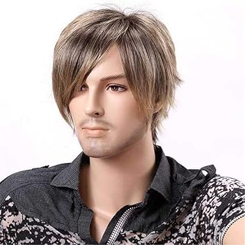 Topwigy Men Wigs Short Straight Wig 10 Inches Synthetic Cosplay