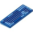 nuphy Halo96 V2 Wireless Keyboard,Gasket Structure,96% Hot Swappable Gaming Keyboard, 99 Kyes RGB Backlit Mechanical Keyboard, Support QMK/VIA,Bluetooth/USB-C/2.4GHz-Blue,Lemon Switches (55gf)