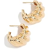 Jennifer Zeuner Jewelry Women's Perla 1" Earring, Gold, One Size