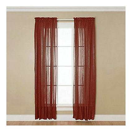 Amazon Com Sheer Curtains Drape Valance 78 X 35 Panel 8 Color