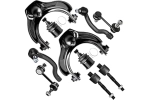 SCITOO 10pcs Suspension Kit For 2008-2012 For Honda for Accord - With Suspension Parts Upper Control Arm Lower Ball Joint Sway Bar End Link Inner Outer Tie Rod End