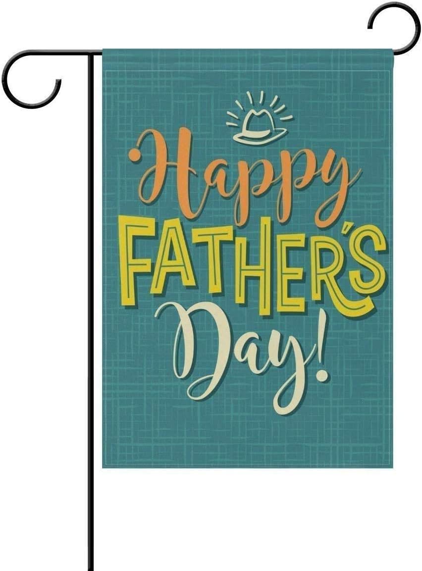 Fornate Winter Garden Flags Banner Decorating Your House Flags Family Part Decoration Double-Sided Lawn Sign 12×18 Happy Father's Day