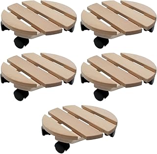 Pflanzenroller Holz MASSIV rund 30 cm bis 120 KG (5)