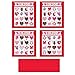 Amscan Valentine Bingo Game Party Activity (224 Piece), Red/Pink, 10