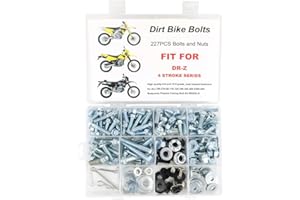 Xitomer 237 PCS Plastics Engine Exhaust Bolts Kit Fit For DR DRZ DR-Z400 DRZ400 DRZ 200 250 350 DRZ 400 650 DR 70 100 110 125 / V-STORM 650 & 1000, Full Sets complete Fairing bodywork Bolts