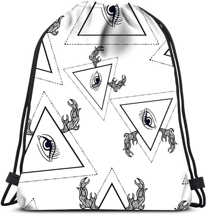 Bolsas de mochila con cordón HFXY Boceto con silueta de estampado de