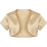 BOLEROSE Girls Satin Short Sleeve Bolero Childrens Kids Shrug