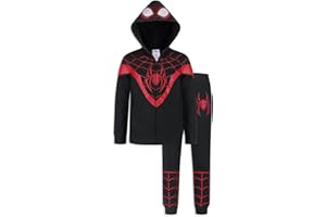 Marvel Spider-Man, Miles Morales, & Venom Boys Zip Up Hooded Sweatshirt and Pants Set for Toddlers and Big Kids – Black/Red