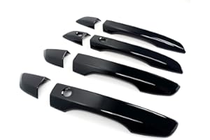 BENXUTO Door Handle Covers Trim Compatible With 10th Gen Honda Civic Sedan Hatchback Coupe Type R 2016 2017 2018 2019 2020 2021 Exterior Door Handles with smart Entry keyhole Glossy black Car Decoration