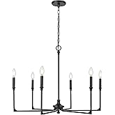 ML Lighting 25306-MB Azara 32" Wide 6-Light Chandelier - Matte Black