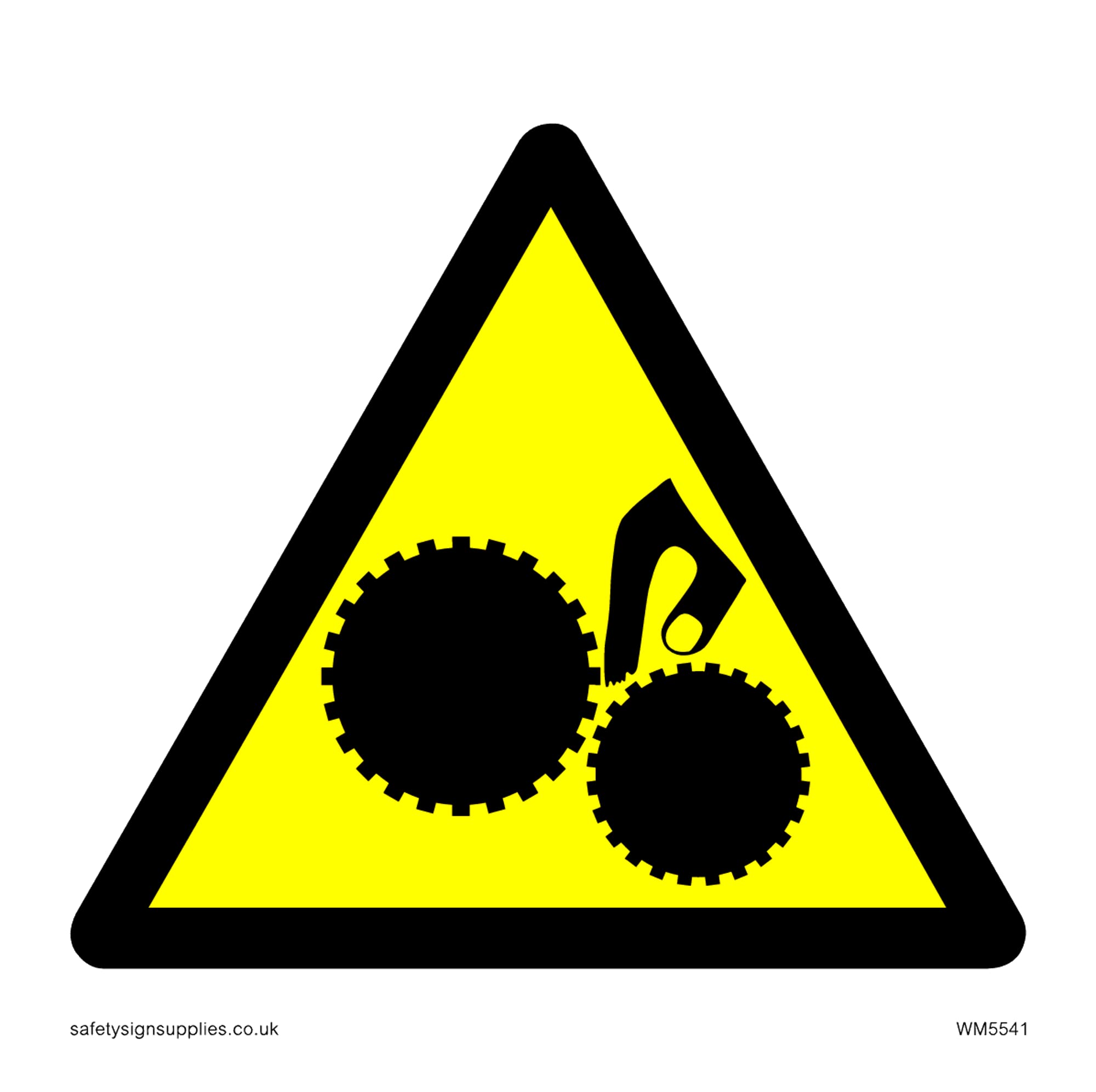 Warning Trapped Hand Symbol Only Sign - 100x100mm - S10