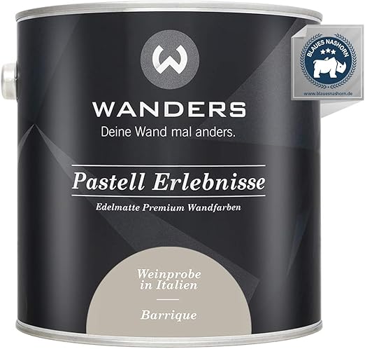 Wanders24 Pastell Erlebnisse 2 5 Liter Barrique Edelmatte Wandfarbe Feine Farben In 40 Farbtonen Wandfarbe Grau Made In Germany Amazon De Baumarkt