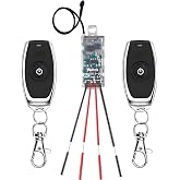 Meskliu Mini Remote Control Switch,DC 5V/12V/24V/ 5A Relay,164ft | Wireless ON/OFF Switches,Micro RF Switch for Car,Motor,Lamps,LED Lights,Fans